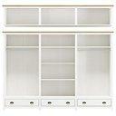 Ver imagem 5 de Guarda Roupa Bipartido 12 Portas Madeira Maciça Osiris Branco/freijó - G74 - Gran Belo