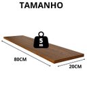 Ver imagem 5 de Prateleira Madeira Mdf Amadeirado Louro Freijó Suporte Embutido Suspensa 80 Cm