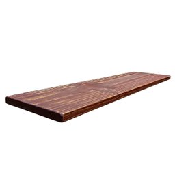 Prateleira De Madeira Maciça Suporte Embutido Suspensa 80 CM:IPÊ - 1