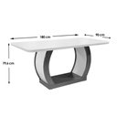 Ver imagem 4 de Kit Mesa C/ Tampo Vidro Canto Reto 180cm + 6 Cadeiras Imbuia Creme