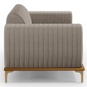 Ver imagem 7 de Kit Sofá 3 Lugares 180cm com 2 Poltronas Molino Pés D'ouro D02 Linho Bege C-107 - Lyam Decor