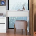 Ver imagem 2 de Escrivaninha Mesa Escritório Suspensa 100% MDF Complemento 1 Gaveta 78,5cm Branco Line