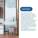 Ver imagem 6 de Escrivaninha Mesa Escritório Suspensa 100% MDF Complemento 1 Gaveta 78,5cm Branco Line
