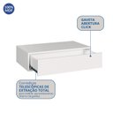 Ver imagem 5 de Escrivaninha Mesa Escritório Suspensa 100% MDF Complemento 1 Gaveta 78,5cm Branco Line
