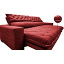 Ver imagem 4 de Sofá Retrátil e Reclinável 3,15m Molas Ensacadas Cama inBox Spazus com Bordado 3D Velusoft Vermelho