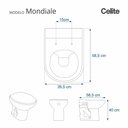 Ver imagem 5 de Assento Sanitário Poliéster para Louça Mondiale (celite) Super Luxo Cromado (reb. Oculto) Cinza Prat