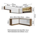 Ver imagem 4 de Armário de Cozinha Completa de Canto 469cm Rustic/Branco Glamy Madesa 01