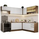 Ver imagem 3 de Armário de Cozinha Completa de Canto 469cm Rustic/Branco Glamy Madesa 01