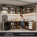 Ver imagem 6 de Armário de Cozinha Completa de Canto 469cm Rustic/Branco Glamy Madesa 01