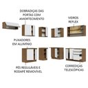 Ver imagem 5 de Armário de Cozinha Completa de Canto 469cm Rustic/Branco Glamy Madesa 01