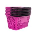 Ver imagem 5 de Carrinho de Compras Preto com Cestos D-500 12kg Removíveis Rosa - Dellaplast