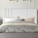 Ver imagem 2 de Cabeceira Estofada Cama Box Solteiro Grécia 100cm Courino Branco