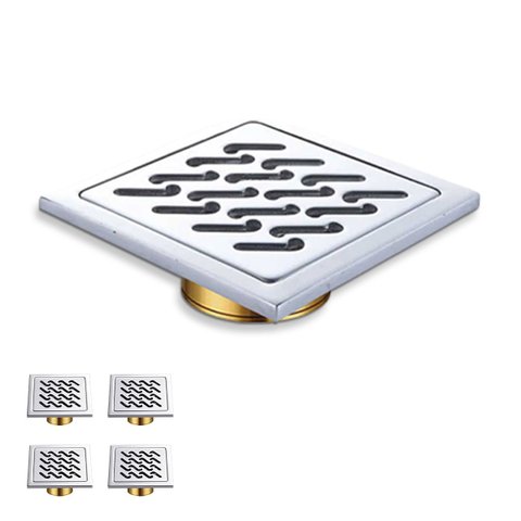 Ralo Inox Anti Odor Kit 4 Uni 10x10 Lavabo Jardim Quintal Anti Inseto Duravel Resistente Seguro