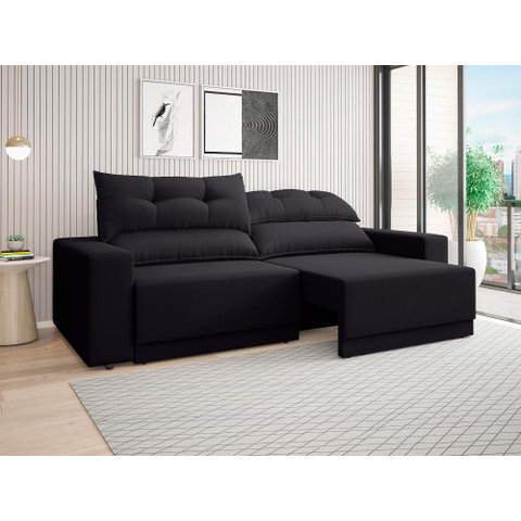 Sofá Lord 2,00m Retrátil e Reclinável Velosuede - Netsofas