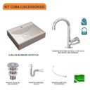 Ver imagem 3 de Kit Cuba Rt49 Torneira C50 e Válvula 1 Polegada Abs e Sifão Flexível Pvc Compace