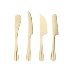 Conjunto 4 Facas para Queijo de Aço Inox Positano Dourada - Lyor - 6