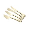 Conjunto 4 Facas para Queijo de Aço Inox Positano Dourada - Lyor - 5