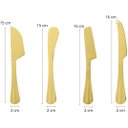Ver imagem 2 de Conjunto 4 Facas para Queijo de Aço Inox Positano Dourada - Lyor