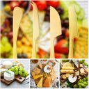 Ver imagem 4 de Conjunto 4 Facas para Queijo de Aço Inox Positano Dourada - Lyor