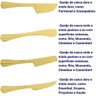 Conjunto 4 Facas para Queijo de Aço Inox Positano Dourada - Lyor - 3