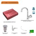 Ver imagem 3 de Kit Cuba Rt49 Torneira C50 e Válvula 1 Polegada Abs e Sifão Flexível Pvc Compace