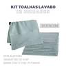 Kit 12 Toalhas de Lavabo Mão Linha Social 100% Algodao:Verde Caribe - 2