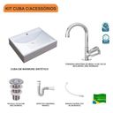 Ver imagem 3 de Kit Cuba Rt49 Torneira C50 e Válvula 1 Polegada Abs e Sifão Flexível Pvc Compace