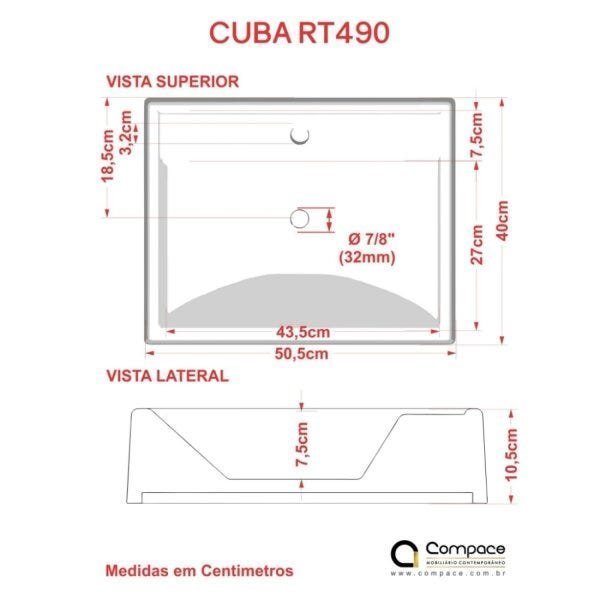 Kit Cuba RT49 Torneira C50 e Válvula 1 Polegada ABS Compace - 6
