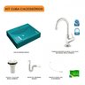 Kit Cuba Rt49 com Torneira 1198 Metal e Válvula 1 Polegada e Sifão Pvc e Flexível Compace - 3