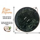 Ver imagem 5 de Forma de Pedra Sabão para Pizza 27 Cm Alças de Cobre Curada