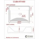 Ver mais imagens de Kit Cuba Rt49 com Torneira 1198 Metal e Válvula 1 Polegada e Sifão Pvc e Flexível Compace