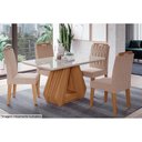 Ver imagem 7 de Cadeira Sala de Jantar Paola Kit 4 Un Madeirado/linho Grafite - Cimol