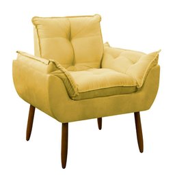 Poltrona Decorativa Sala de Estar Escritório Quarto Prime Cor: Amarela - 7