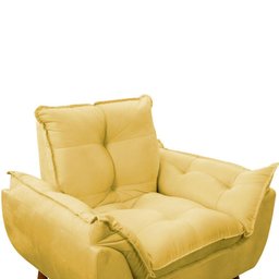 Poltrona Decorativa Sala de Estar Escritório Quarto Prime Cor: Amarela - 6