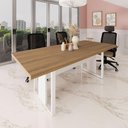 Ver imagem 1 de Mesa de Escritório Reunião 2,00m Pé Metal Quadro F5 Office