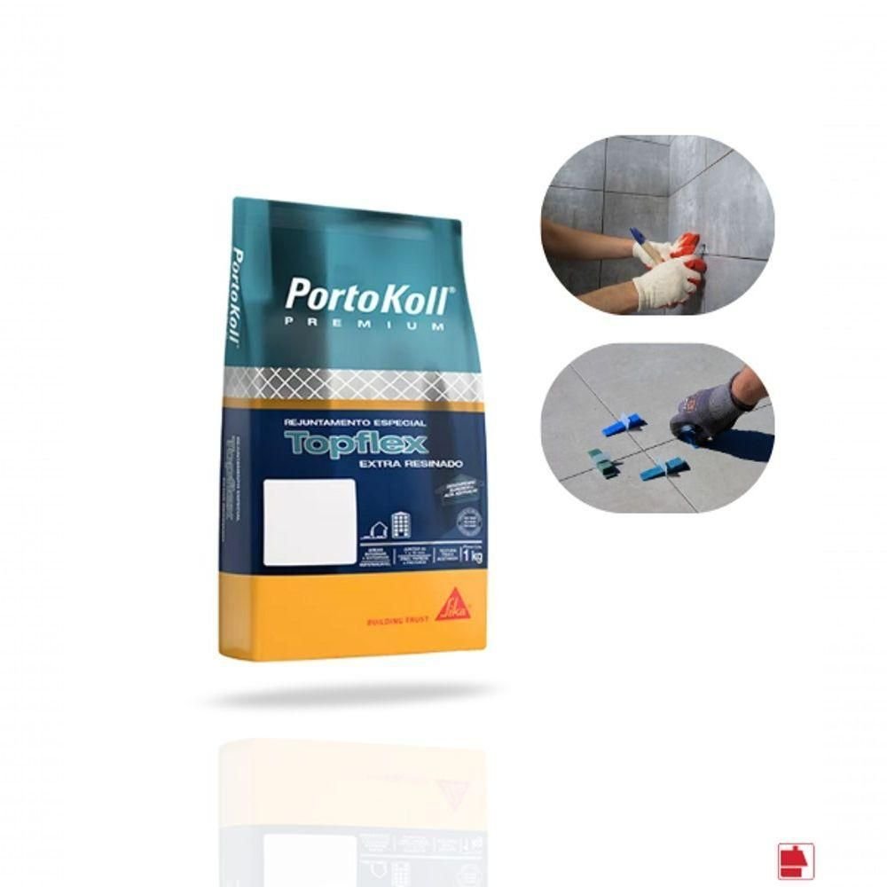 Rejunte Resinado-topflex Cinza Sideral 1kg Portokoll - 4