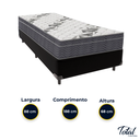 Ver imagem 3 de Cama Box Solteiro Preto e Colchão Airtech 100 D33 Ortobom