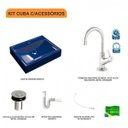 Ver imagem 3 de Kit Cuba Rt49 com Torneira 1198 Metal e Válvula Click 1 Polegada B e Sifão Pvc e Flexível Compace