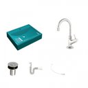 Ver imagem 2 de Kit Cuba Rt49 com Torneira 1198 Metal e Válvula Click 1 Polegada B e Sifão Pvc e Flexível Compace