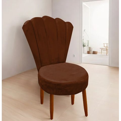 Conjunto Cadeiras Estofadas Sala de Jantar Anna Suede Terracota