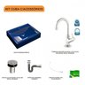 Kit Cuba Rt49 com Torneira 1198 Metal e Válvula Click 1 Polegada B e Sifão Cromado e Flexível Compac - 3