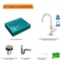 Ver imagem 3 de Kit Cuba Rt49 com Torneira 1198 Metal e Válvula Click 1 Polegada B e Sifão Cromado e Flexível Compac
