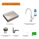 Ver imagem 3 de Kit Cuba Rt49 com Torneira 1198 Metal e Válvula Click 1 Polegada B e Sifão Cromado e Flexível Compac