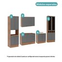 Ver imagem 5 de Cozinha Milla Garden 15 Portas 3 Gavetas MDF-MDP 340cm Cinza com Nogal e Titânio Móveis Carraro