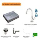 Ver imagem 3 de Kit Cuba Rt49 com Torneira 1198 Metal e Válvula Click 1 Polegada B e Sifão Cromado e Flexível Compac