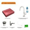 Ver imagem 3 de Kit Cuba Rt49 com Torneira 1198 Metal e Válvula Click 1 Polegada B e Sifão Cromado e Flexível Compac