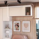 Ver imagem 2 de Armário Aéreo Modulado Solteiro 1 Porta Infinity Branco/Line/Blush