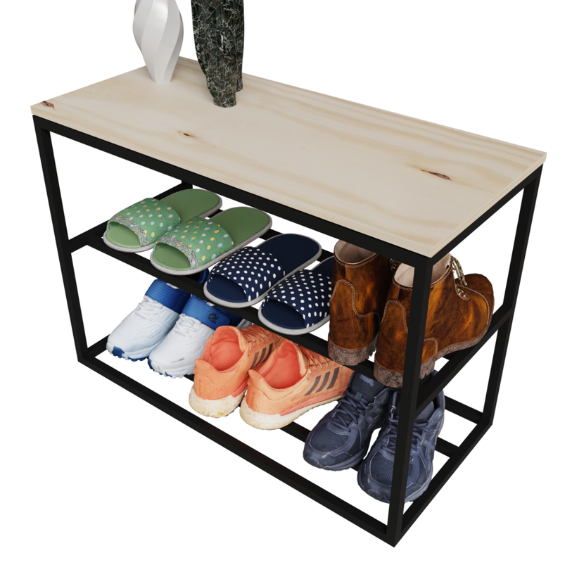 Banco Sapateira Industrial para Organização e Estilo 30x70cm - 1
