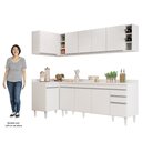 Ver imagem 5 de Armário de Cozinha Modulado de Canto Direito 5 Peças Cp44 Balcão com Tampo Branco - Lumil Lumil Móve