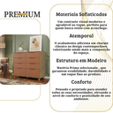 Ver imagem 5 de Cômoda Luxo Doha Infinity 8 Gavetas Telescópica Madeira Design Moderno Puxadores Dourados Quarto Ele